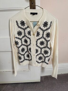 Ann Taylor Floral Embroidered Cardigan